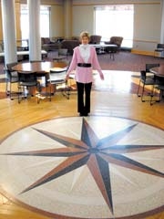 Marsha Hackler of TAPC in the OU Schusterman Center – on a floor made perfectly for dancing.