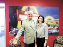 McDonald’s owner Tim Rich with General Manager Shannon McDonald, recipient of the prestigious Ray Kroc Award.