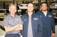 Bill Knight Volvo’s master certified technicians (L to R): Bruce Ruby, Mark Jones and Kevin Jackson.