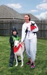 Daisy, a three-year-old Great Dane, and Lola, a six-year-old Chihuahua, are ready, along with their owners, Adrina and Adrian Watta, to participate in Safenet’s Walk a Mile in Her Shoes &amp; PAWS for a Cause.