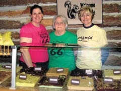 The variety of homemade fudge available draws many to The Nut House. From left, Leslie Ward, owner Hazel Ward and ­Roxanne Smith are ready to help with your shopping experience.