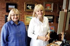 Julie Miller and Betty Dalsing are two of the working artists who own and operate Water Street Art Gallery in historic downtown Sapulpa.
