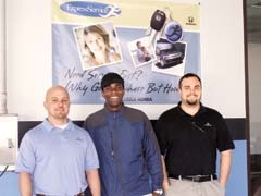 Express Service Manager Michael Yarber and Express Service Advisors Dartanyan Ingram and Tyler Lambert can help assure Honda owners a long and trouble-free ride at the new, bigger location of Joe Marina Honda.