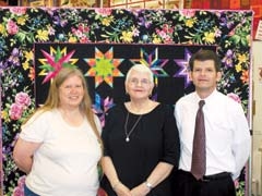 Members of the Green Country Quilters Guild are preparing for the upcoming Quilt Crazy event, June 4-5 at the Tulsa Fairgrounds. (L to R): Sue Swanner, Susie Semler and David Shirk.