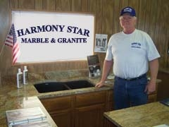 Rex Marsh, owner of Harmony Star Marble.