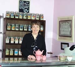 Margo Stewart, owner of The Pink House in Claremore, is passionate about tea, great food and customer service. ­Inside the Victorian-era building, diners can experience a cozy atmosphere, select from over 60 teas to purchase and take home, and browse through their gift shop.