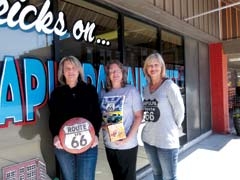 (L to R): Cindy McDonald, chair of the Route 66 committee; Sheri Waldrop, director of ­Sapulpa Arts; and Annette Bowles, director of Sapulpa Main Street.