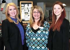 Mollie Collins, Dress for Success Tulsa president, Ronda Adkisson, executive director, and Katie Hoffman, community relations coordinator.