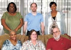 Choices for Life staff (L to R): (top row) Cynthia Stubblefield, Paul Smith, Brittany Jackson, (bottom row) Sandra Bell, Beverly Litterell, and Harold Thompson. (Not pictured: Tamika Lipsey.)