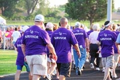 Cancer survivors are honored each year as they take the official “victory lap” to kick off Relay For Life