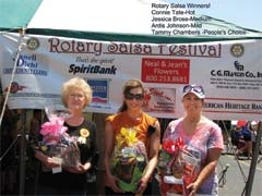 Last year’s winners of the Salsa Festival (L to R): Connie Tate, Jessica Brose and Tammy Chambers. (Not pictured: Ardis Johnson)