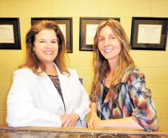 Dr. Mallory Spoor-Baker and her assistant Robynn Sofield at Advanced Cosmetic Medicine