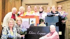 The Lilac Festival committee (L to R): (Front row) Nancy Fitts, Cindy Bissett, Dave McFall, (Back row) Mary Rose Hart, Linda Bodine, Rebekah Askew, David Wolf, Merry Ludewig, Carolyn Peterson, Denise Lawrence and Dell Davis. (Not pictured: Joy Hampton.)
