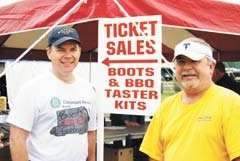 Ryon Parham (left) and Al Dickson, members of the Claremore Reveille Rotary Club.