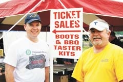 Ryon Parham (left) and Al Dickson, members of the Claremore Reveille Rotary Club.