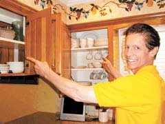 Tracy Booth points out how effortless the Gleam Guard process is to homeowners. Everything remains in the cabinets, with no dirt, dust or disruption.