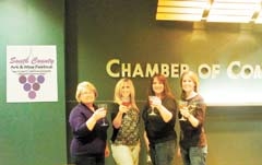 Dianne Bileck, Whitney Rose, Joanie Cooper and Lea Ann Golden of the Glenpool Chamber of Commerce invite you to the first annual South County Wine &amp; Art Festival.