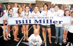 Pom Zone team members (photo from a previous Relay For Life of Broken Arrow) are represented each year in the celebration of life and the remembering of those who have lost the battle to cancer.