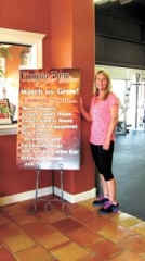 Rhonda Conger, one of the personal trainers at Fitness Time for Ladies, is excited about the continued growth of the 
popular gym for women in the Claremore area.