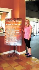 Rhonda Conger, one of the personal trainers at Fitness Time for Ladies, is excited about the continued growth of the 
popular gym for women in the Claremore area.