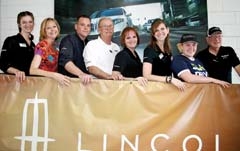 Staff members of Bill Knight Lincoln (L to R): Lauren McPherson-Valdez, Kelly Casey, Mike Flippin, Jack Flynn, Chrystal Casey, Jamie Crain, Ainsley Gerstner, and Gary Warnken.