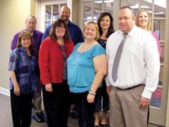 Catoosa Chamber members (front) Maryann Dunn, Debbie Snellings, Glenna Scott, Committee Chairman Brad Ward, (back) Leroy Alsup, Troy Anderson, Stephanie Johnson and Jamie Scrivner are gearing up for the annual golf tournament on June 7th.