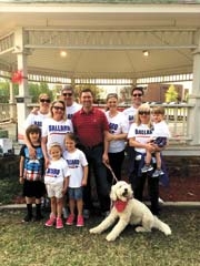 Matt Ballard hopes to bring his extensive experience and leadership abilities to the office of district attorney. Here he is pictured with supporters at the recent Walk a Mile in Her Shoes event supporting Safenet Services.
