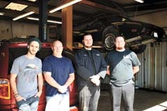 Tim Miller, Jr., Chad Martin, David Figart and Mike Figart of Owasso Auto Care.