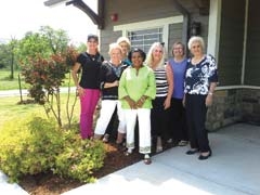 Garden Tour committee members (L to R): Layla Freeman, Susan Wolfenbarger, Mary Gajarski, Germaine Watkins, Kathy Glover, Carrie Jo Stephens and Barbara Ingram.