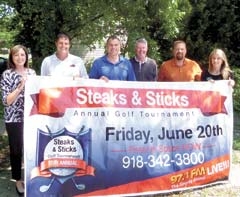 Steaks &amp; Sticks committee members (L to R): Carolyn Swopes, Bret McGuire, Sean Cox, Dave Bethea, Herb McSpadden and Delayna Trease.