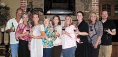 Wine, Eats &amp; Easels committee members (L to R): David Blue, LaTonya Cundiff, Kim Goddard, Jo McCord, Debbie Elliot, Debbie Murphy, Heather Bryson, Kelley Rash and Adam J. Foreman.