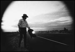 Photo by Pamela Springsteen, on display at Woody Guthrie Center’s current exhibition, Bruce Springsteen: A Photographic Journey.