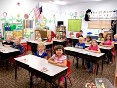 This year’s graduating kindergarten class of Cross Timbers School.