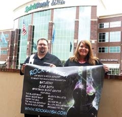 Chris and Angela Glidden invite you to Rock A Wish at the SpiritBank Event Center.