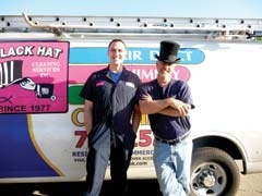 Davis Harris Jr. and David Harris Sr. of Black Hat Cleaning Services.
