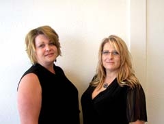 Raquel Williams and Stacey Sipps of Tower Loans in Claremore.