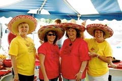 Rotarian Susie Anderson, Salsa Festival co-chairs Wendy Vanarsdel and Debbie Moss, and Gabi Brogna.