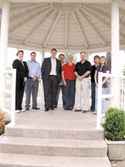 Members of the Bixby Optimist Club board of directors prepare to welcome 25,000 visitors to this year’s Green Corn Festival. (L to R): Susan Bevard, Dr. Eric Curley, Sean Spellecy, Don Crall, Dr. Cheryl Steffins, Vic Bell, Jacquie Young and Sherry Ayers.