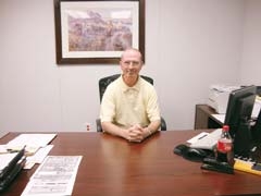 Joe Cooper, general manager of Blue Ribbon Chevrolet in 
Okmulgee, says his door stays open and customers are always welcome to visit him with questions or concerns.