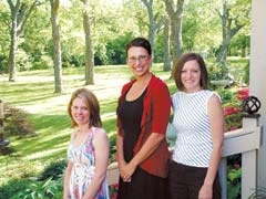 Committee members are busy preparing for Safenet Services’ 15th annual Garden and Pond Tour on June 5. (L to R): Cari Bohannan, Tammy Thomas and Carrie Higgins.