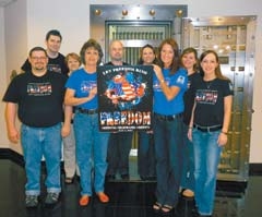 Committee members of “American Celebrates ­America” (L to R): Lee Swigert, Curtis ­Munson, Betty Calley, Saunca Weaver, Chris Filbeck, Sarah ­McCormick, Gina Belk, Laci Jones and Amanda Munson.