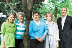 This year’s WALTZ brings together seasoned and new talent. (L to R): Gae Bachle, 1990 and 2010 chair; Kay Schermerhorn, 1990 and 2010 chair; Mary Collins, former Tulsa Zoo Friends executive director and 2010 honorary chair; Gayle Eby, 2010 patron chair; and Keegan Young, Tulsa Zoo Friends executive director.