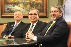 RCB Bank Trust Officers Terry Parsons, CFP®, Joe Langley, CFP®, and Travis Colson.
