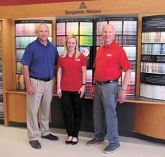 Spectrum Paint has experienced consistent growth during its three decades. (L to R): Travis Detter, president and part owner of Spectrum Paint; Gentry Stafford, marketing and communications director; and John Detter, vice-president and part owner. (Not pictured: Roddy Russo, vice-president and part owner.)