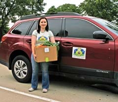 Sara Causey delivers fresh organic fruits and veggies from her Sollymon Farm to area residents in Claremore, Owasso, Tulsa and Broken Arrow.