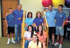The Cox and McGuire families: (front row) Abbey Cox, (middle row) Kaleigh Cox, Anna McGuire, (top row) Cade Cox, Sean Cox, Kim Cox, Anissa McGuire, Bret McGuire, and Jake McGuire.