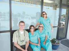 The friendly team at Thomas Dental and Eye Care (L to R): Dr. Dirk Thomas, Kim LeFlore, Dawn Schaffitzel and Cher Frazier.