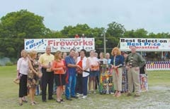 The ribbon cutting and grand opening celebration of Big Blast Fireworks in Bixby.