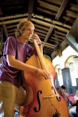 Jazz bassist Jordan Hehl performing at last year’s jazz camp. Photo by Jacob Basnett.