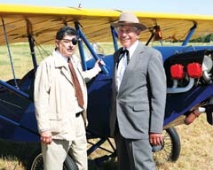 Will Rogers and Wiley Post (Pilot Joe Bacon and  Will look-alike Lester Lurk) will land on the grass strip adjacent to Will’s birthplace northeast of Oologah on Sunday, August 18,  during the annual Will Rogers &amp; Wiley Post Fly-In.